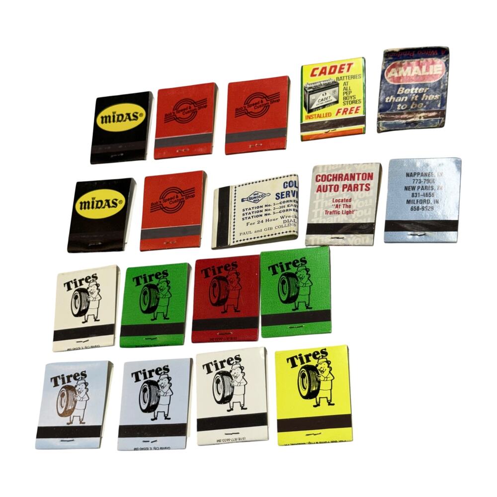 Vintage Automotive Matchbook Lot 19 Midas Pep Boys NAPA Park Ave Erie PA - Picture 3 of 6